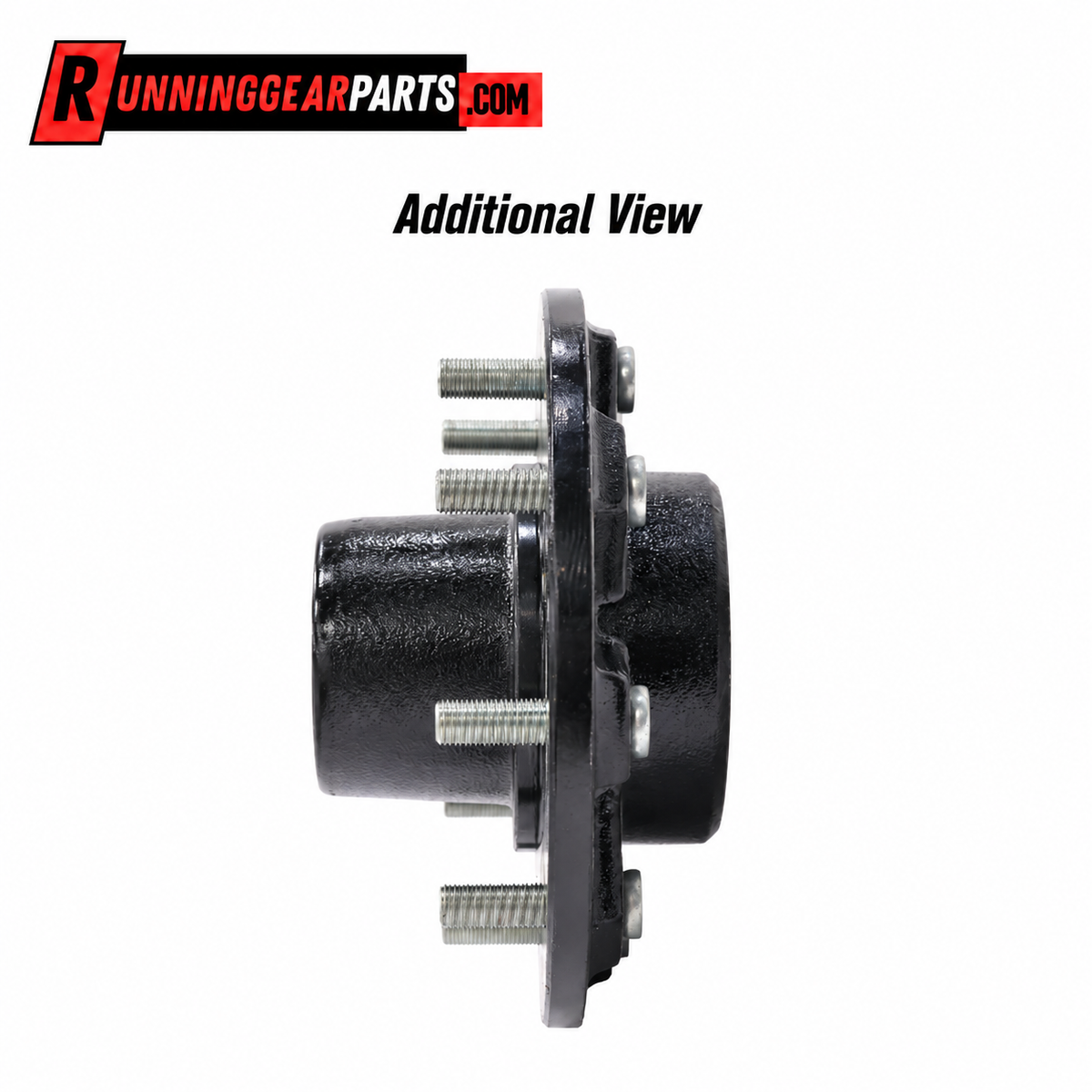 black cast metal wheel hub