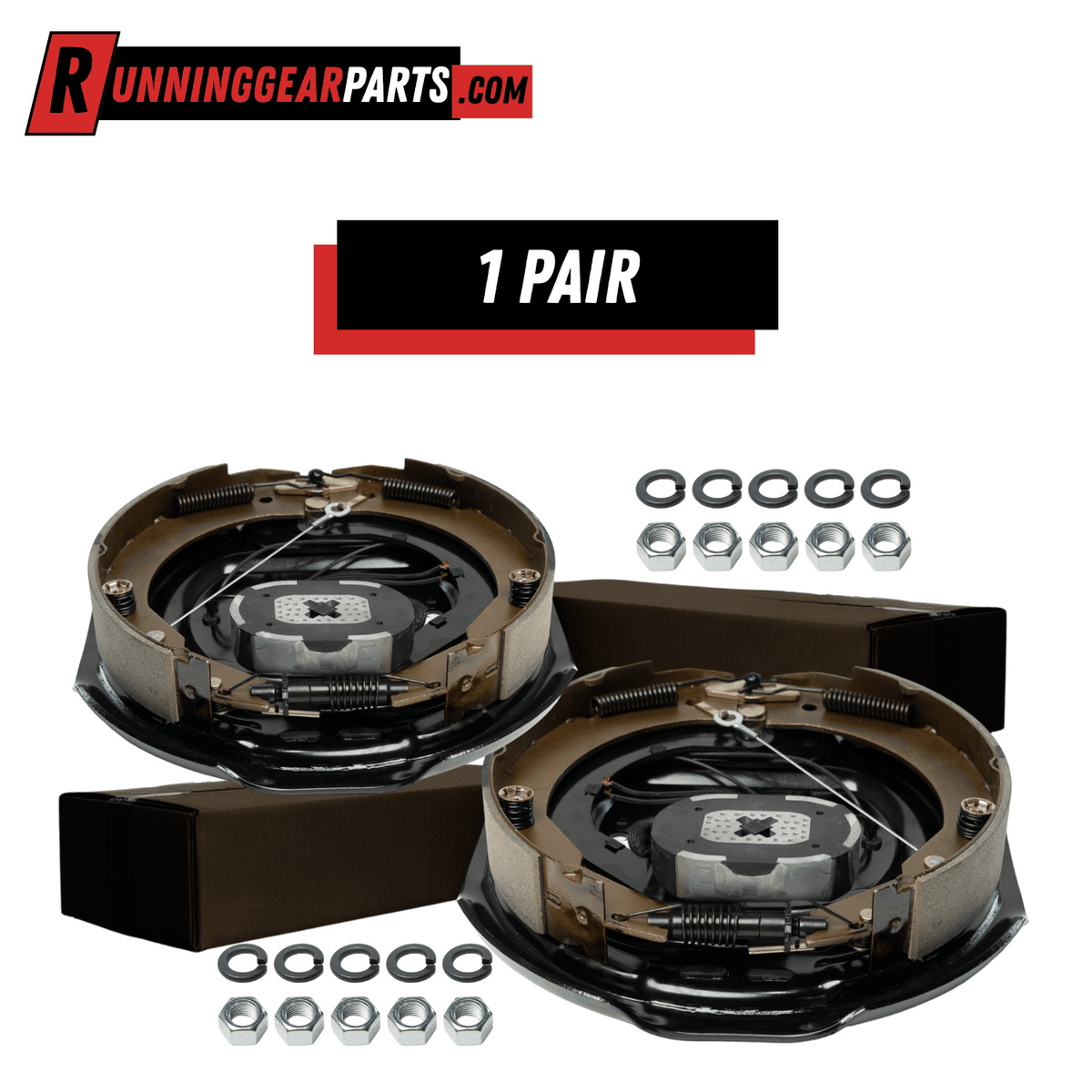 RGP 6000 lb Trailer Axle Electric Brake Assembly 12" x 2" Self-Adjusting 5-Bolt Flange Dexter Compatible