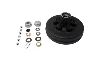 Trailer Parts Pro 6,000 lb Trailer Axle Pre-Greased Hub & Drum Assembly 6 on 5.5" Bolt Pattern, #42 Spindle,1/2" Studs,HD42656BX