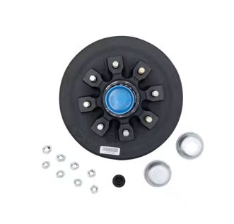 Trailer Parts Pro 5,200 -7,000 lb Trailer Axles Complete Pre-Greased Hub and Drum Assembly 8 on 6.5" Bolt Pattern, #42 Spindle, 9/16" Studs, HD42866BX-916