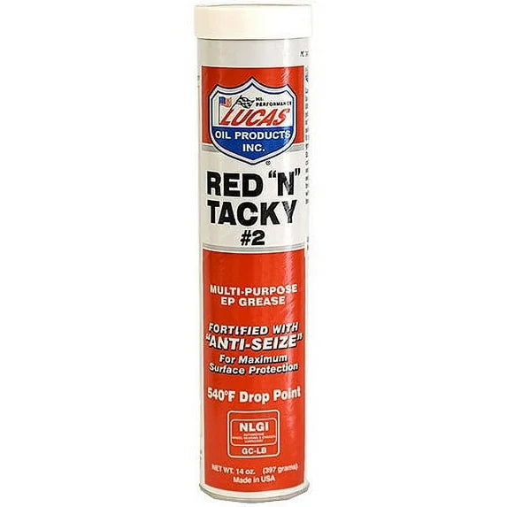 Lucas Oil Red 'N' Tacky Multi-Purpose Lithium Complex Grease - 14 oz. Cartridge,10005-30