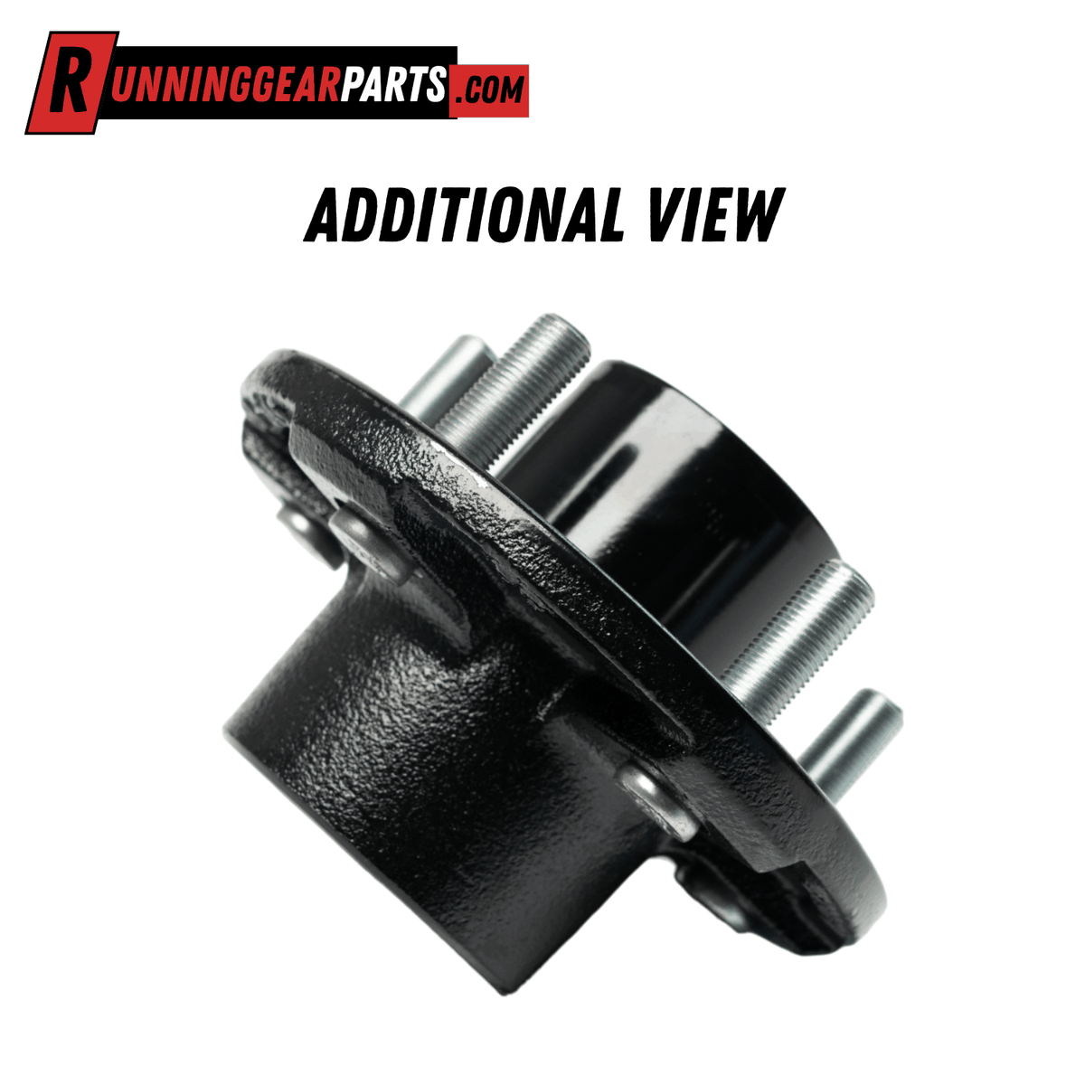 RGP 3,500 lb Trailer Idler Hub Kit with a black textured steel hub and five silver wheel studs.