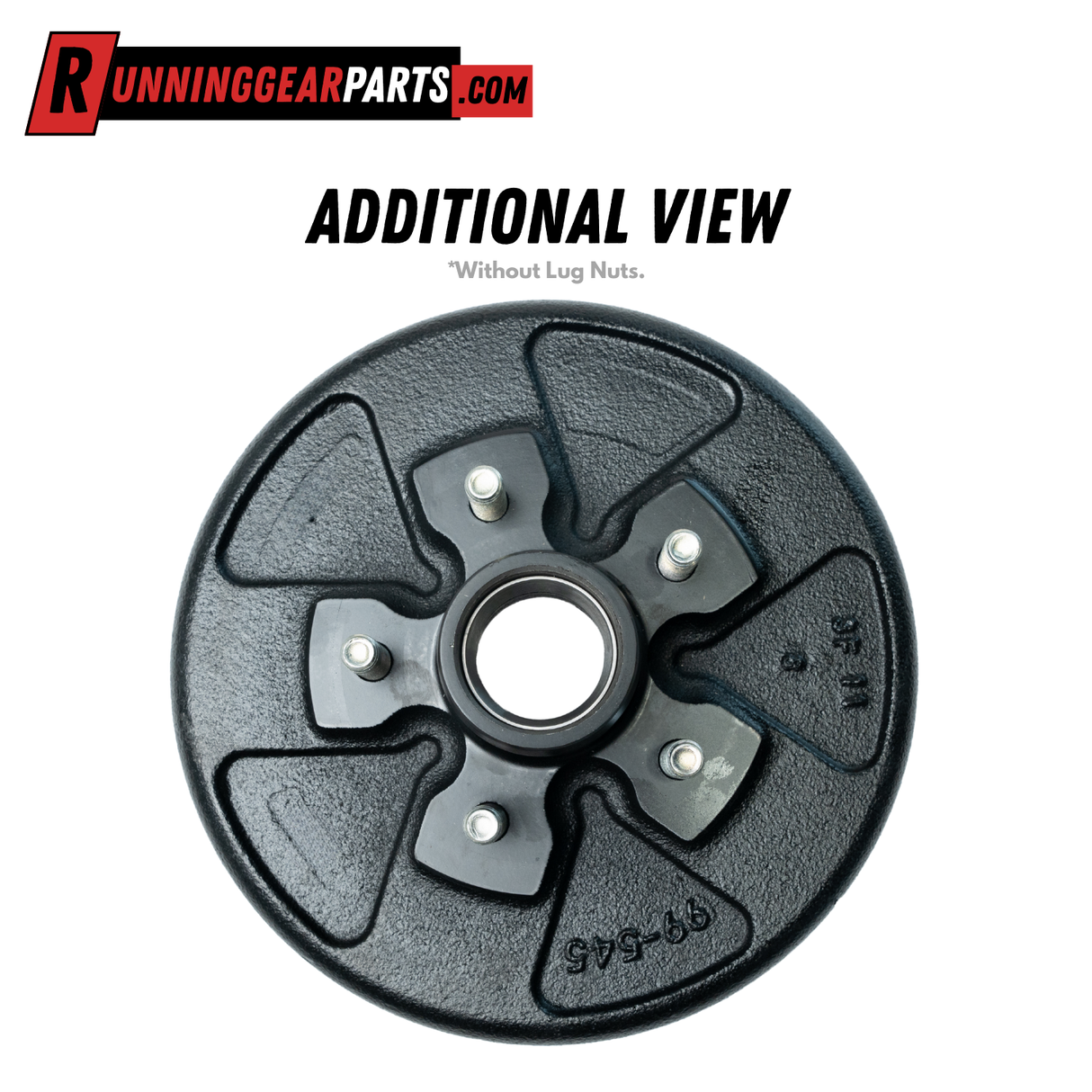 3,500 lbs Trailer Axle Drum Kit- 5 on 4.5" Bolt Circle, Pre-Greased