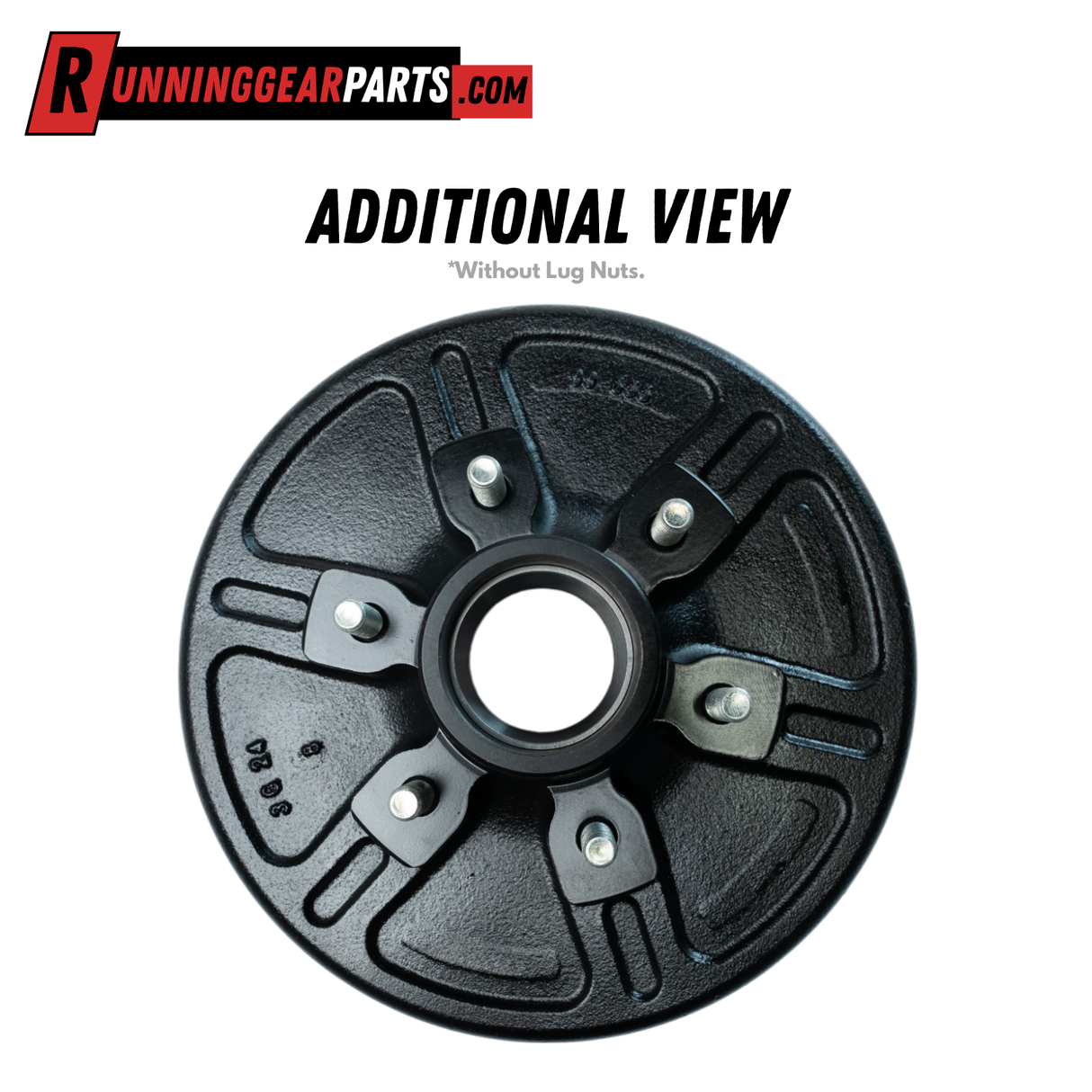 6,000 lb Trailer Axle Drum Kit - 6 on 5.5" Bolt Circle, Pre-Greased