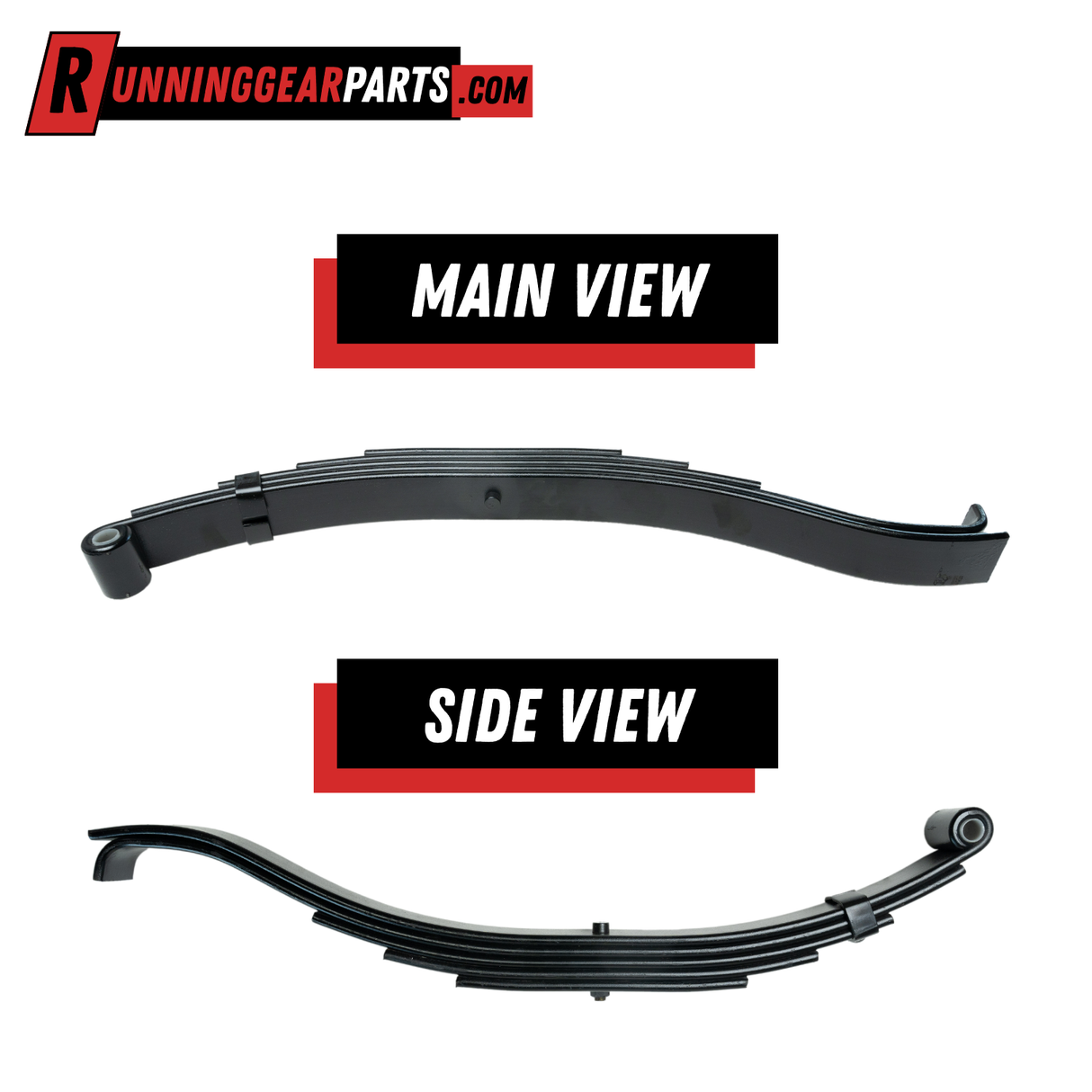 7,000 lb Trailer Axles, 5-Leaf, 26-5/8" Free Length, 2" Width Slipper Spring