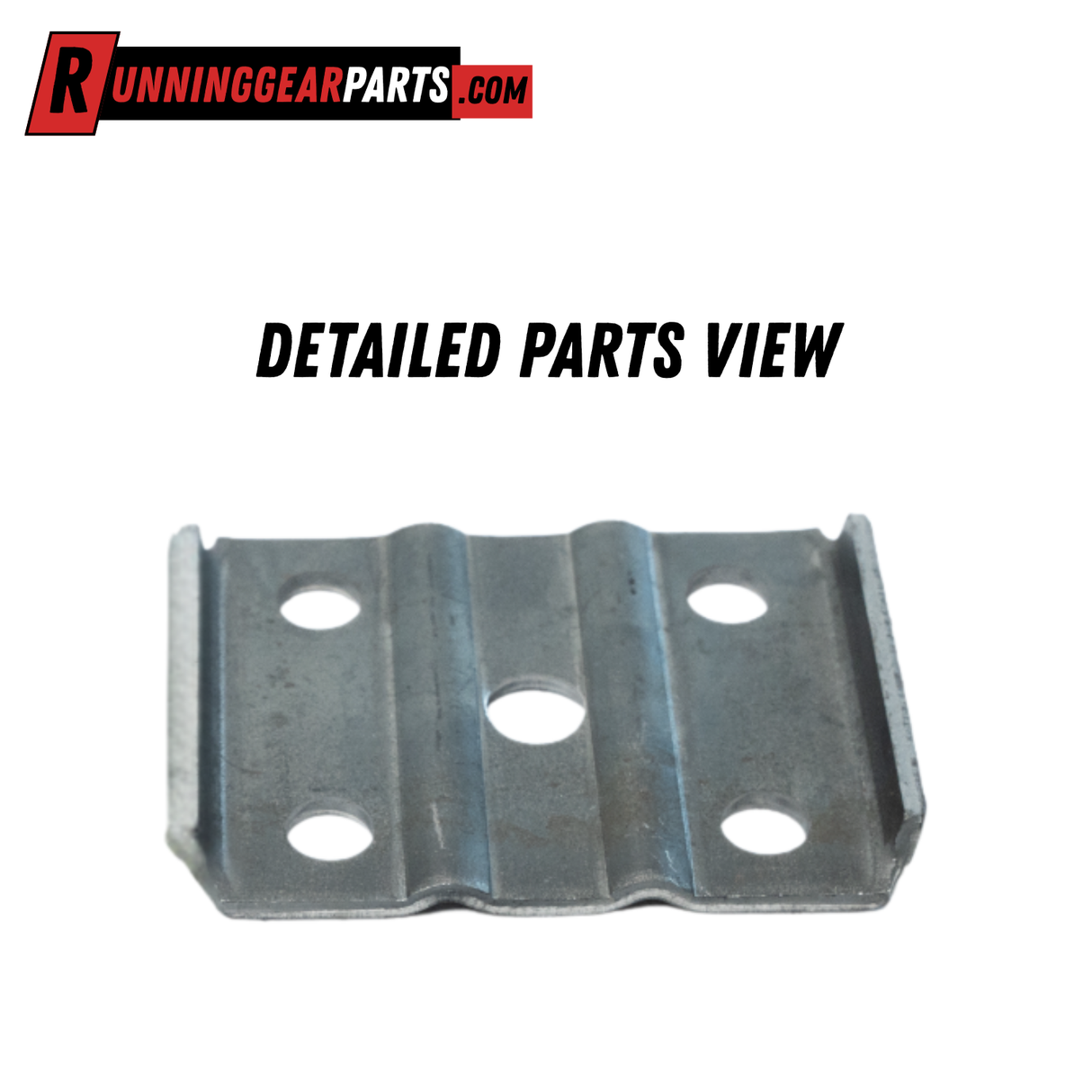 3,500 lb Trailer Axle U-Bolt Kit - Fits 2-3/8" Round Axles - 5.5" x 1/2" U-Bolts with Tie Plates & Hardware