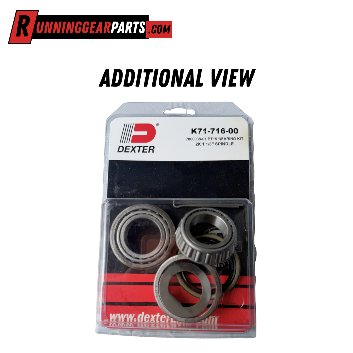 Dexter 2,000 lb Trailer Axles Bearing Kit, K71-716-00, BTR Spindles, Inner and Outer Bearing L44649/L44649