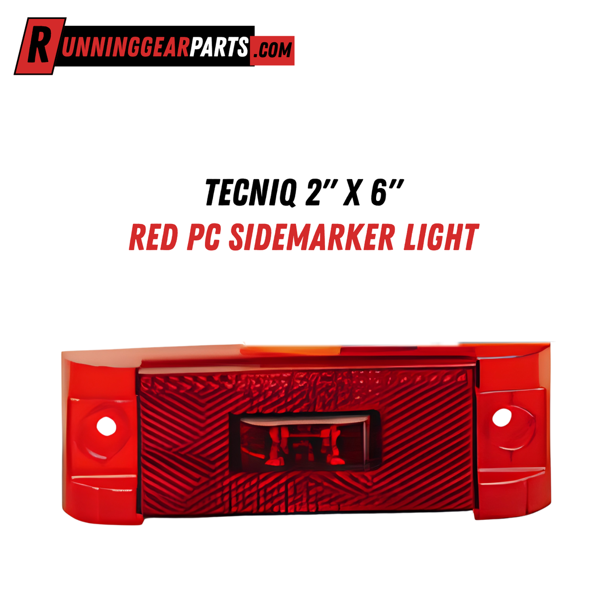 TecNiq 2" x 6" Red PC Sidemarker Light, S22-RR00-1