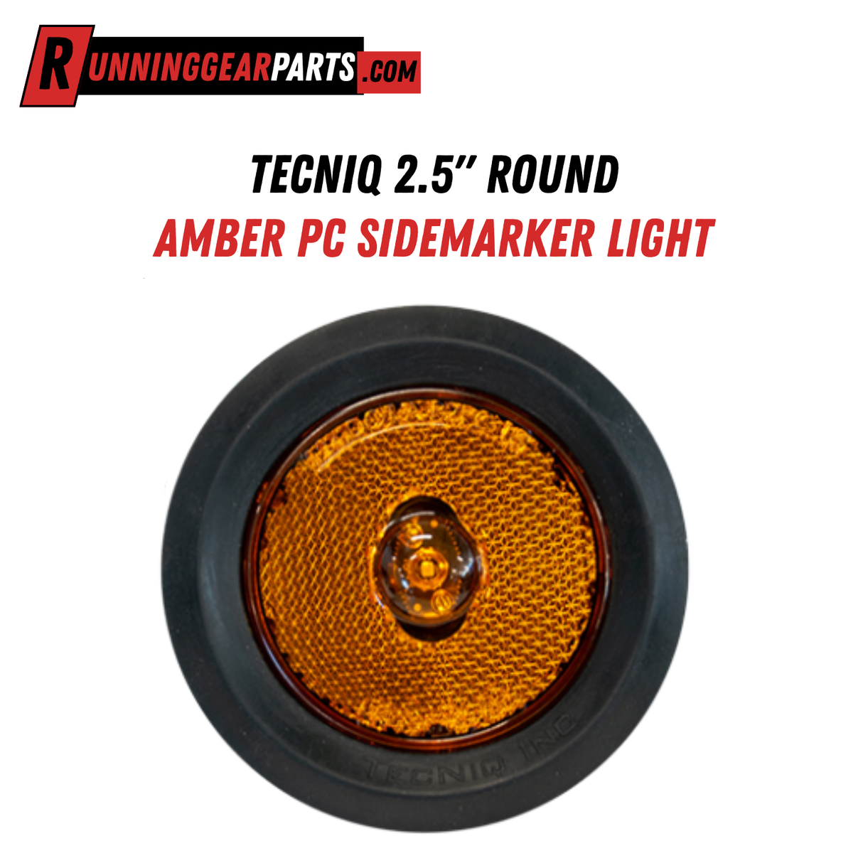 TecNiq 2.5" Round Amber PC Sidemarker Light, S24-AA00-1