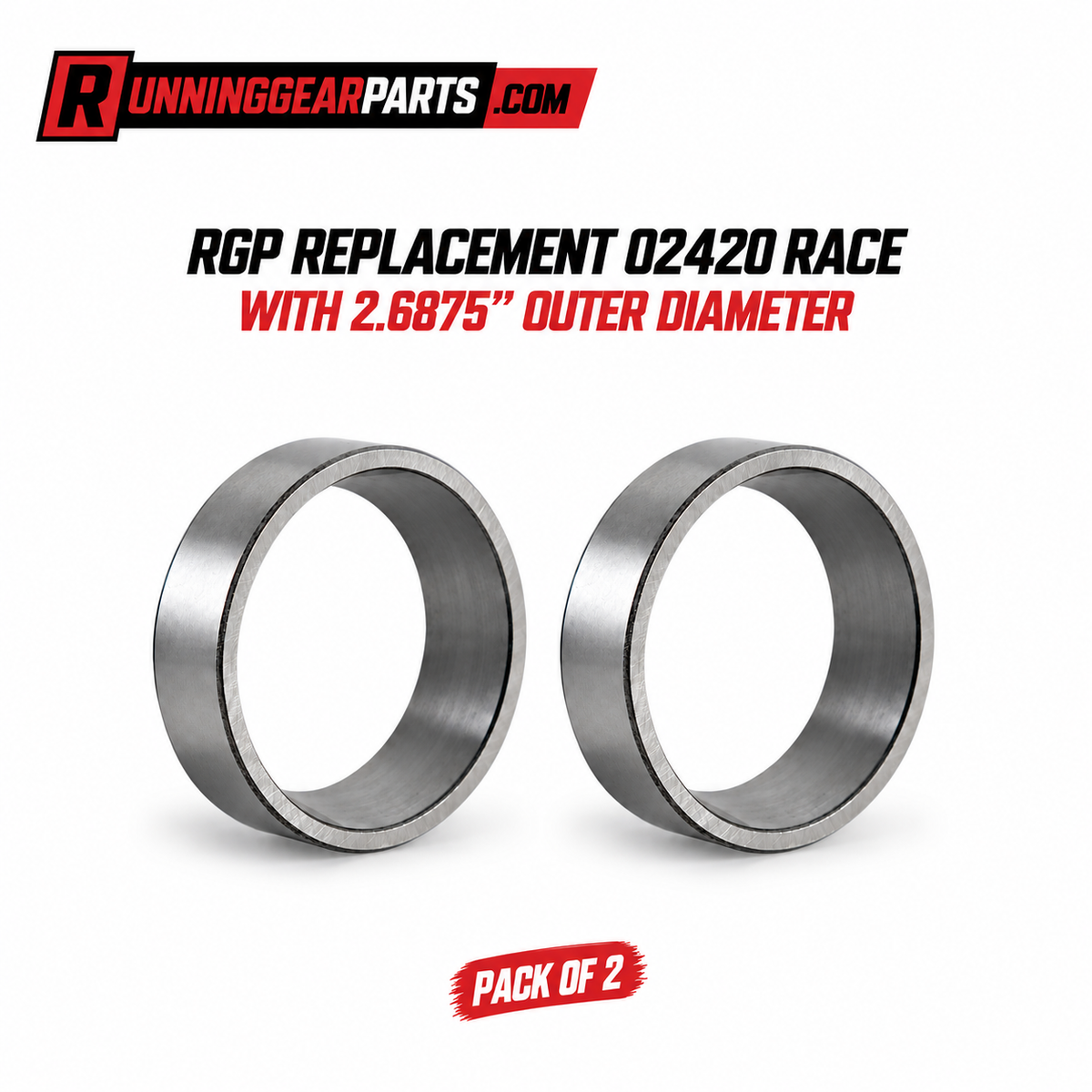 RGP REPLACEMENT 02420 RACE WITH 2.6875" OUTER DIAMETER- 2Pack
