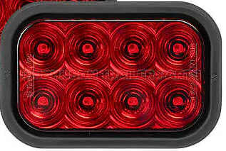 TecNiq 4" Rectangular Stop/Tail/Turn Light LED High Visibility Red Color T71-RR0P-1