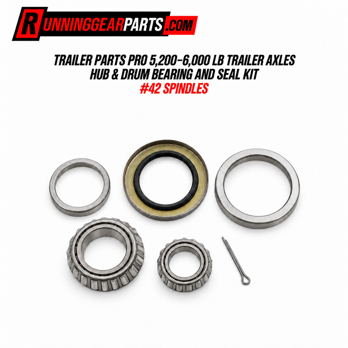 TRAILER PARTS PRO 5,200-6,000 LB TRAILER AXLES HUB & DRUM BEARING AND SEAL KIT