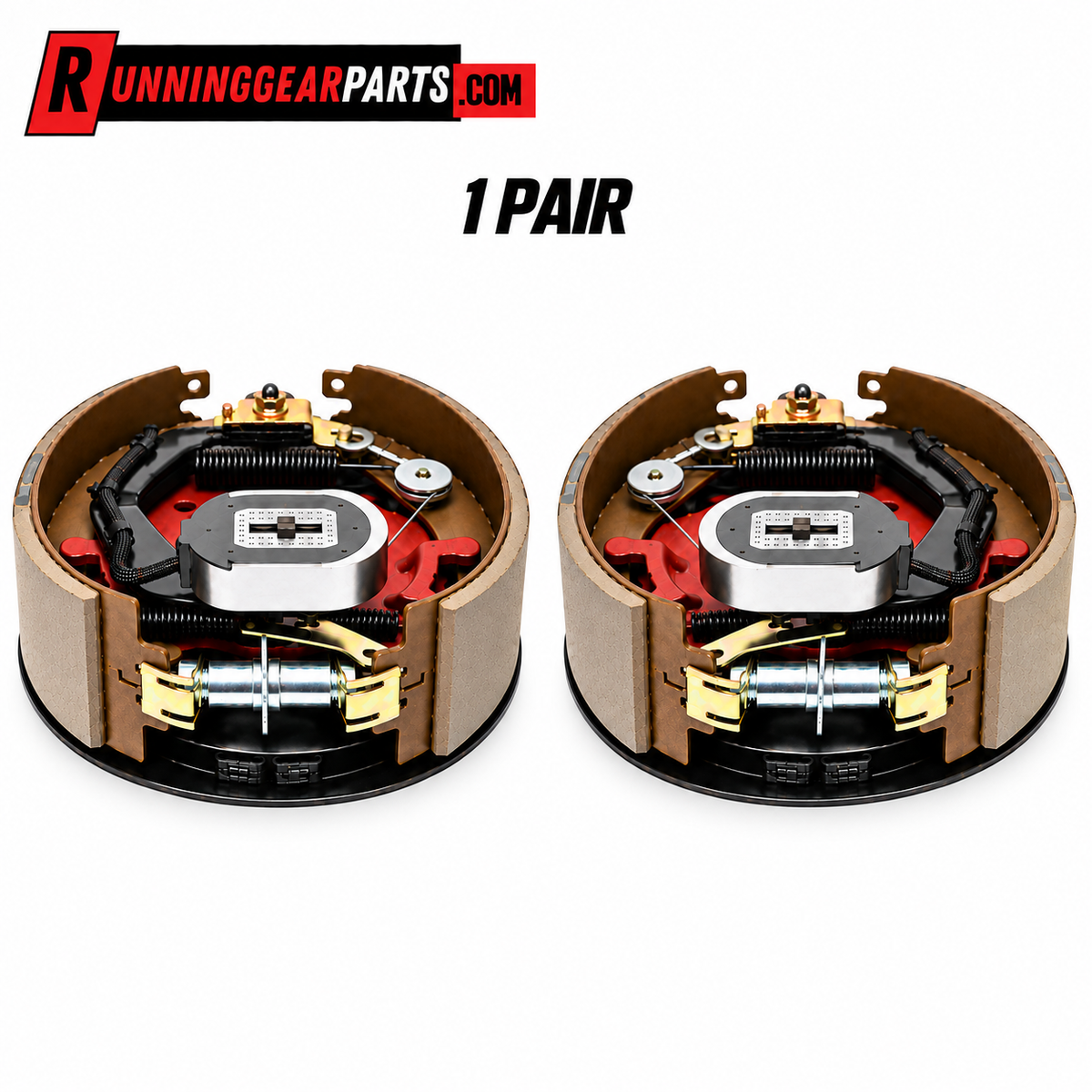 Two brake shoes