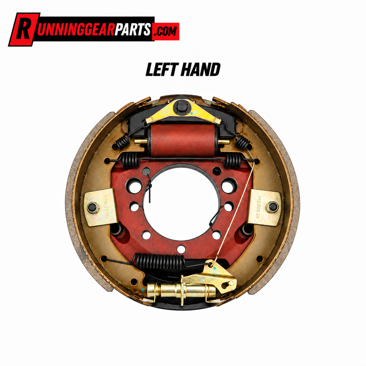 brake drum assembly labeled - LEFT HAND