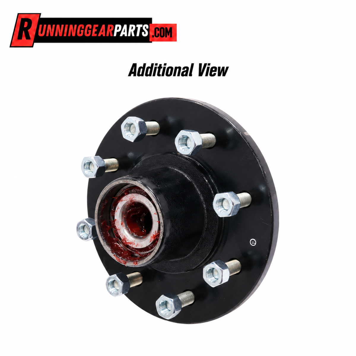 black wheel hub shown from an angled side