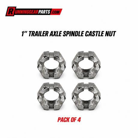 1-inch trailer axle spindle castle nuts