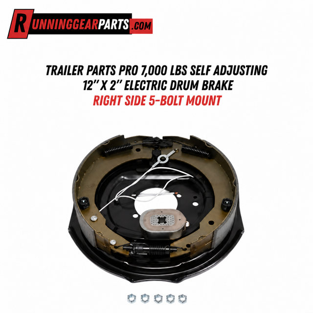 TRAILER PARTS PRO 7,000 LBS SELF ADJUSTING 12" X 2" ELECTRIC DRUM BRAKE