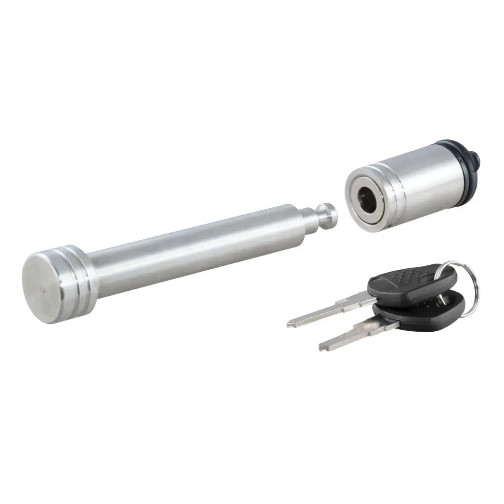 CURT 5/8" Barbell Trailer Hitch Lock, Fits 2" & 2.5" Receiver Tubes, Stainless Steel, 23519