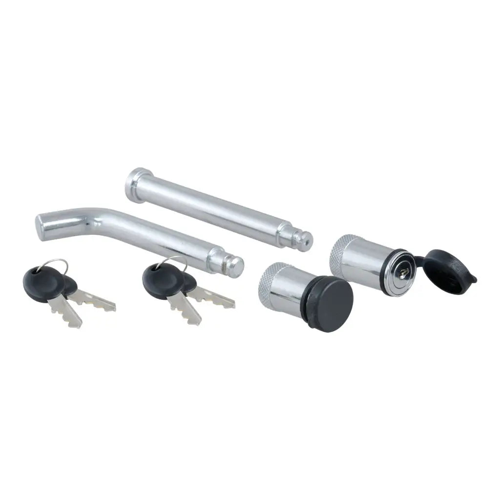 CURT 5/8" Adjustable Channel Mount Lock Set, Keyed Alike Barbell Style Trailer Hitch Locks,23556