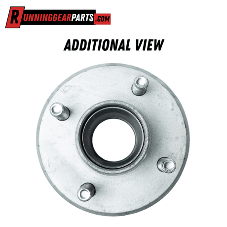 Galvanized steel RGP 2,000 lbs Axle Trailer Idler Hub Kit with a circular hub, central bearing, and four studs.