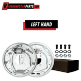 RGP 3,500 lb Hydraulic Trailer Brake Assembly, silver metal left-hand free-backing drum brake with springs and hardware