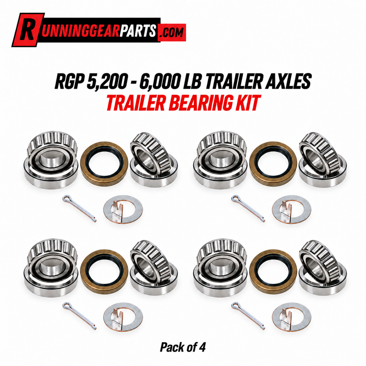 bearing kit for RGP 5,200 - 6,000 LB trailer axles