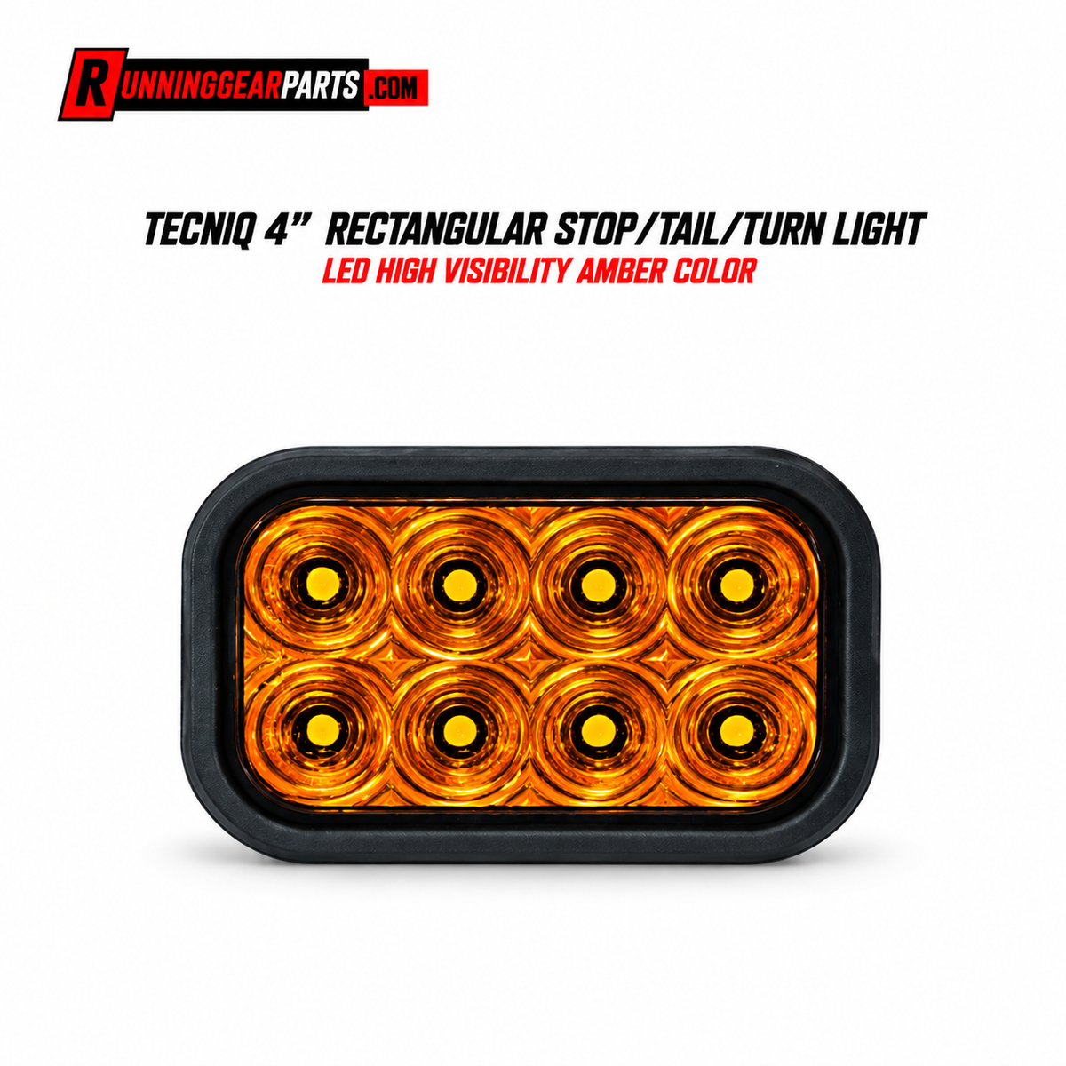  4-inch rectangular LED stop light