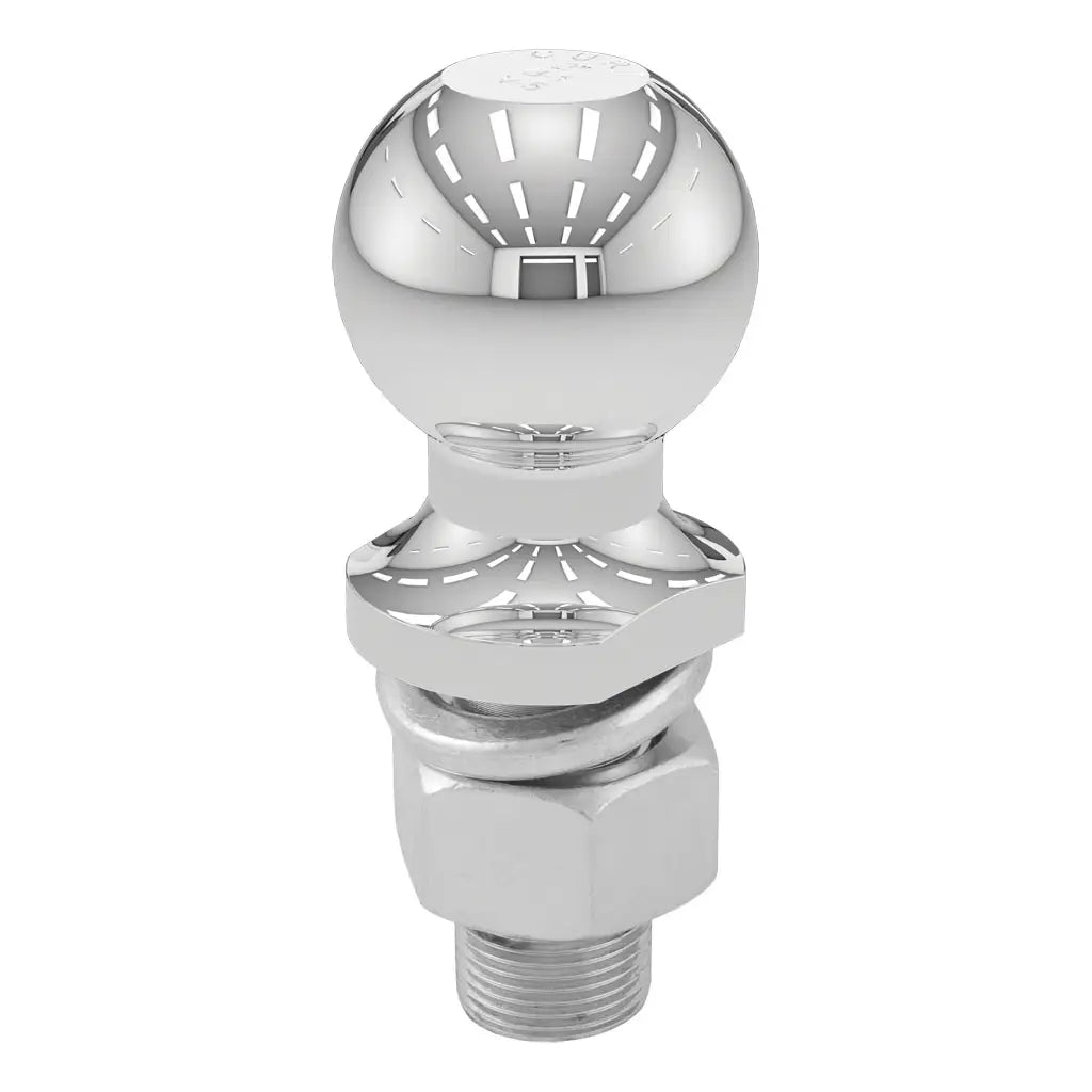 CURT 2" Trailer Ball, 1" x 2-1/2" Shank, 6K, Chrome, 40004