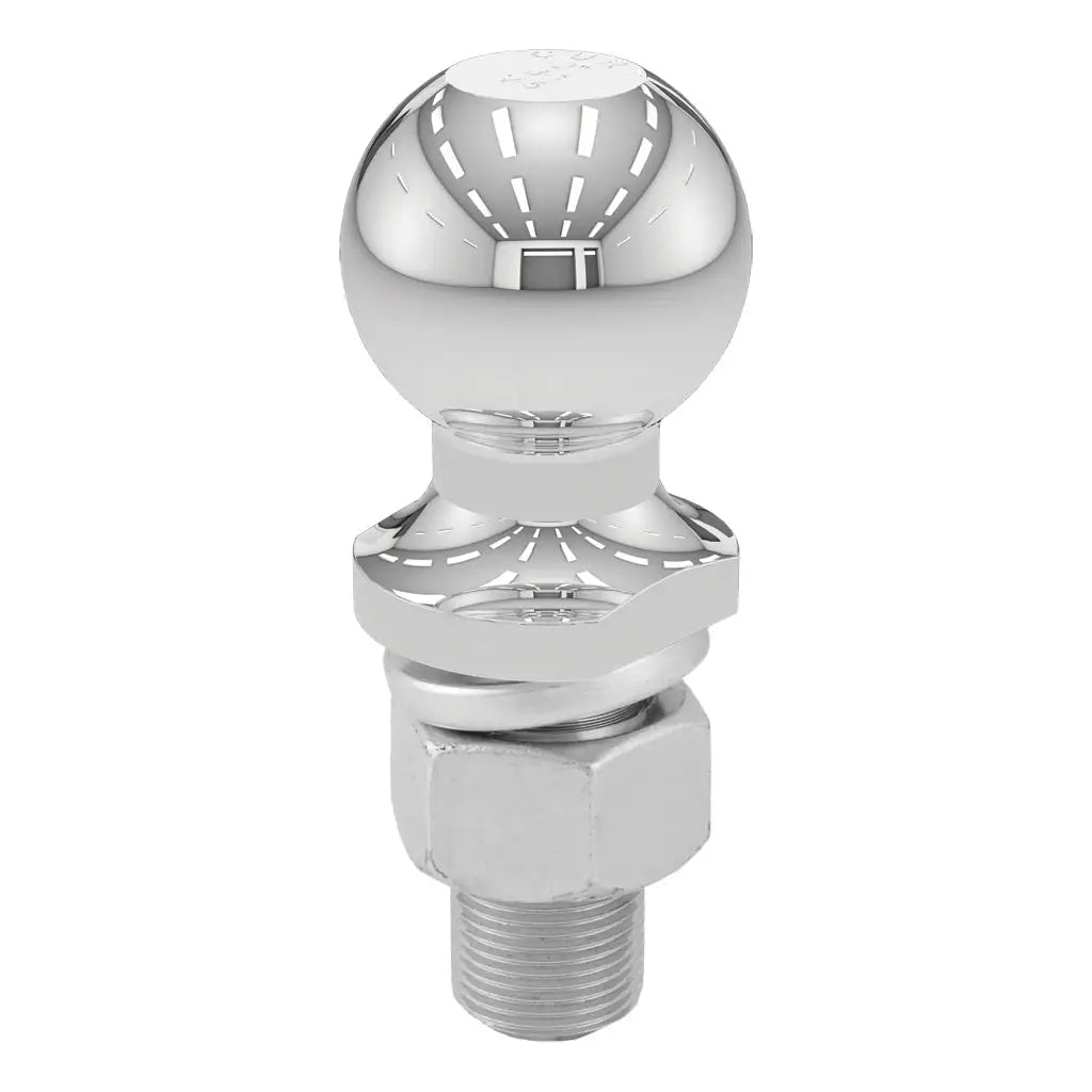 CURT 2" Trailer Ball, 1" x 2-1/4" Shank, 12K, Chrome, 40038