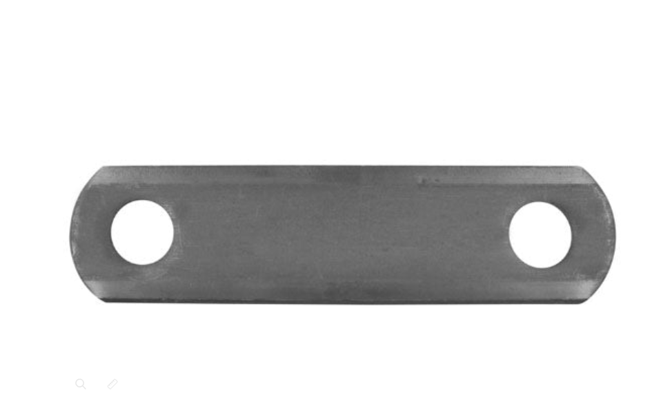 RPG 4-3/8" Trailer Leaf Spring Shackle Strap - 3-1/8" Center-to-Center, 4-3/8" Length