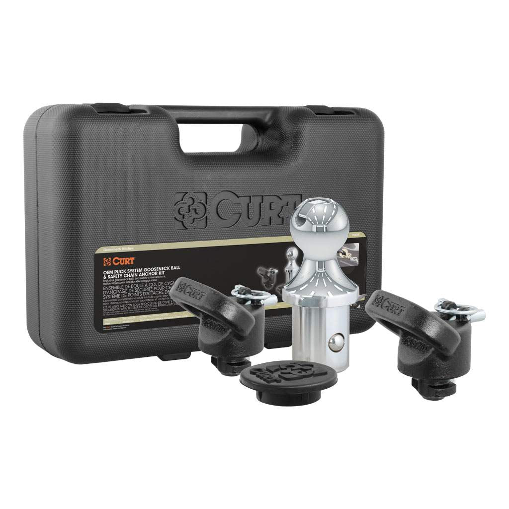 CURT 2-5/16" OEM Puck System Gooseneck Kit for RAM Trucks | 30K GTW Heavy Duty Towing Hitch Ball Set, 60618