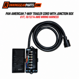 7-way trailer cord with junction box and 10/12/14 AWG wiring harness