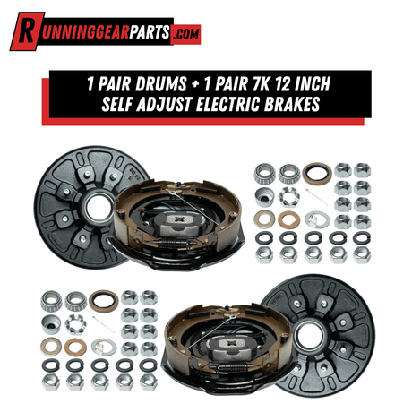 7K Trailer Hub & Drum Assembly | 8 on 6.5 in., 1/2 in. Studs