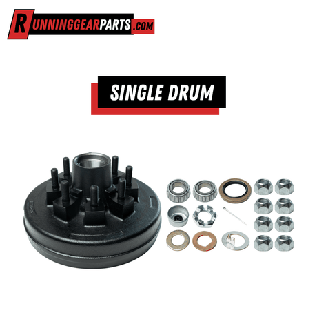 7K Trailer Hub & Drum Assembly | 8 on 6.5 in., 5/8 in. Studs