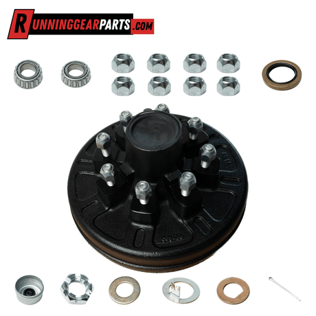7K Trailer Hub & Drum Assembly | 8 on 6.5 in., 9/16 in. Studs