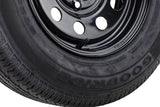 Goodride ST205/75R15 Radial Trailer Tire & 15" x 5" Black Powder-coated Steel Wheel Assembly-5 on 5" Bolt Pattern-Load Range C-Zero Offset, 915-550-003