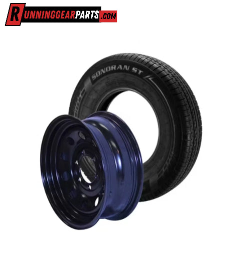 Sonoran ST235/80R16 Radial Tire & 16" Gloss Black Modular Steel Trailer Wheel Assembly -6 on 5.5" Bolt Pattern- Load Range E, Zero Offset,916-655-028