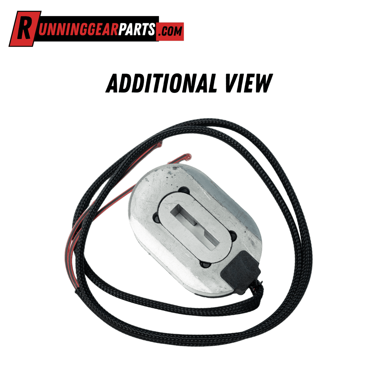 RGP 8,000-12,000 lb Trailer Axle electric brake magnet with a silver metal housing, black woven wire leads, and red wires.