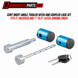 Curt right-angle trailer hitch and coupler lock kit