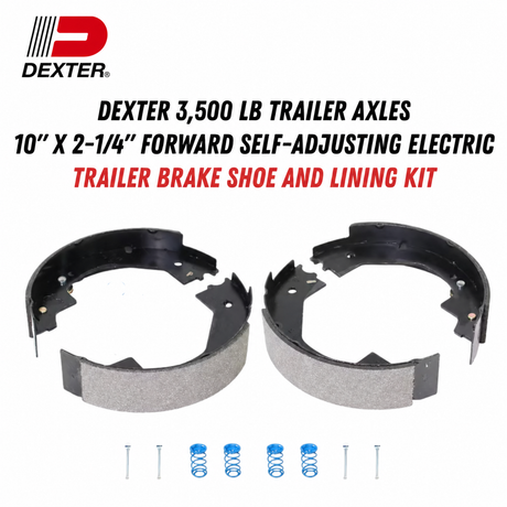 Dexter 3,500 lb trailer axle brake shoe and lining kit
