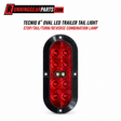 6-inch oval LED trailer tail light with a black housing