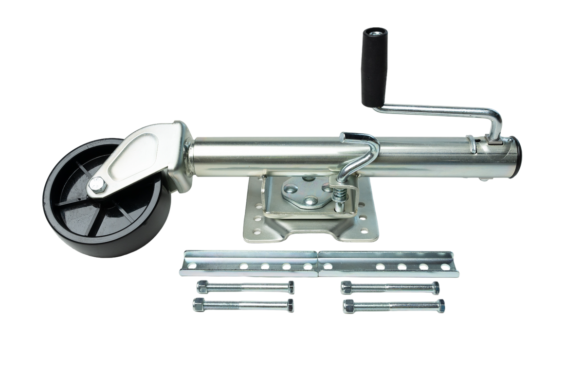 RGP 1,200 lb Marine Boat Trailer Jack with 6" Wheel, Sidewind Swivel, 10" Travel, MJ-SW-1200B-10