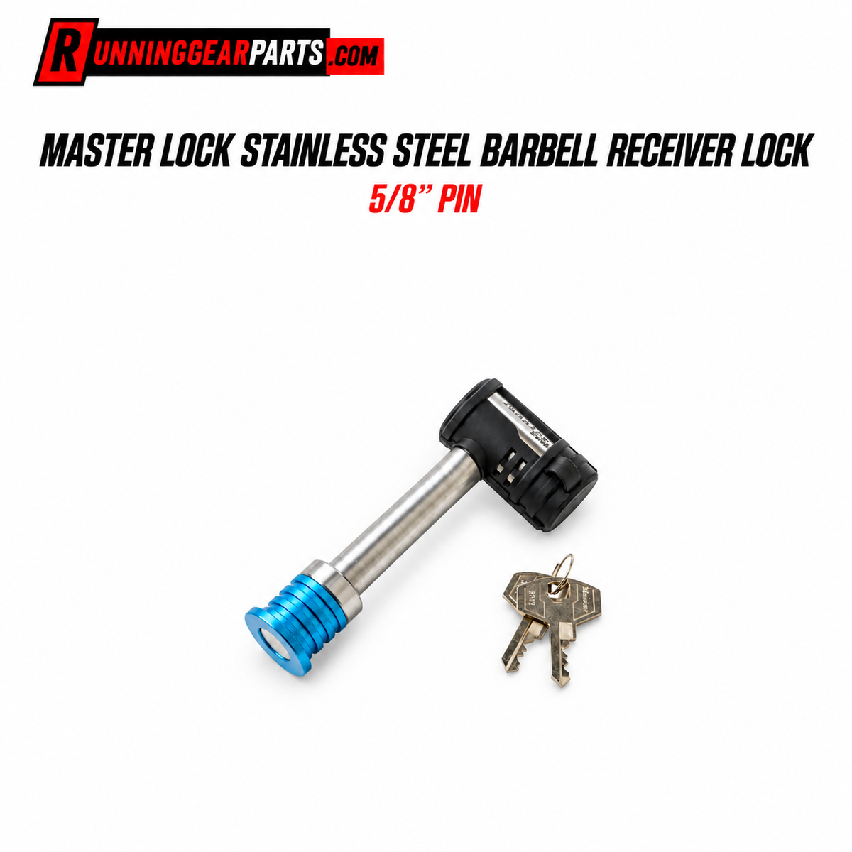 Master Lock stainless steel barbell receiver lock