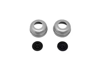 Trailer Parts Pro 5,200-6,000 lb Zerk Lube Axles with 6 Bolt Hubs Dust/Grease Caps with Rubber Plugs, 2.440" OD, 2-Pack RG04-080
