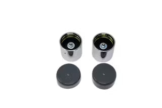 Trailer Parts Pro Bearing Protectors, 1.98" Hub Bore, 2" OD, Chrome with Covers for 1 Axle, RG07-0040