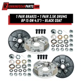 variant: 1 Pair Brakes + 1 Pair 3.5K Drums BP (5 on 4.5") – Black Coat