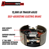 12,000lb Axles Electric Trailer Brake, 12-1/4" x 5"