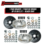 variant: 1 Pair Brakes + 1 Pair 6K Drums BP (6 on 5.5") – Black Coat