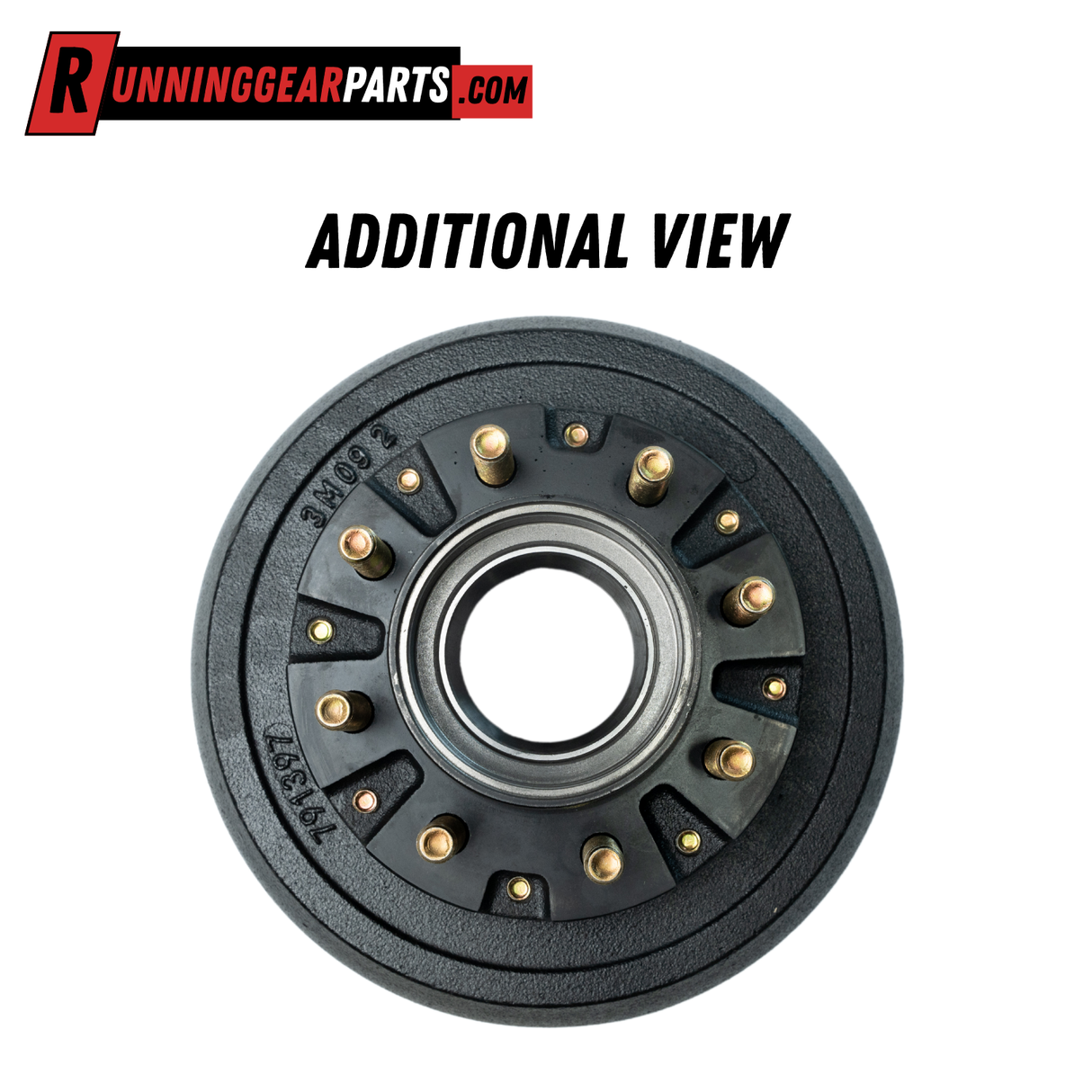 9,000-10,000 lbs Trailer Axle, 12-1/4" x 3-3/8" Hub & Drum, Fits Lippert 791399, 8 on 6.5", 5/8" Studs