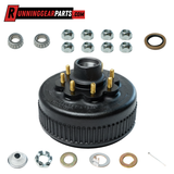 8,000-lb Axles Brake Drum with 8 on 6-1/2" Bolt Pattern, 9/16" Stud, Greased